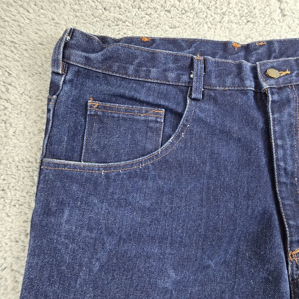 Rasco Mens 38X34 FR Flame Resistant Work Blue Jeans Dark‎ Wash - Picture 6 of 16